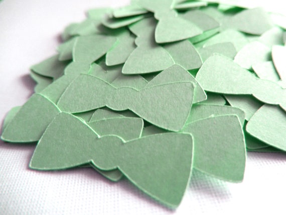 Mint Green Bow Tie Confetti Mint Green Birthday Party Etsy