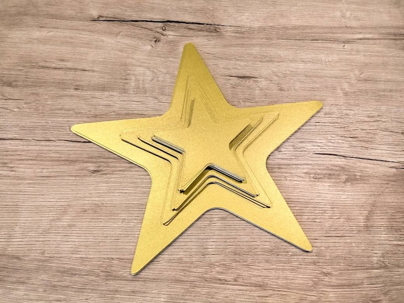 Gold Stars 50 pcs various sizes Large Gold Paper Stars Wedding decorations Paper Die Cut Stars Holidays Wedding Party Birthday