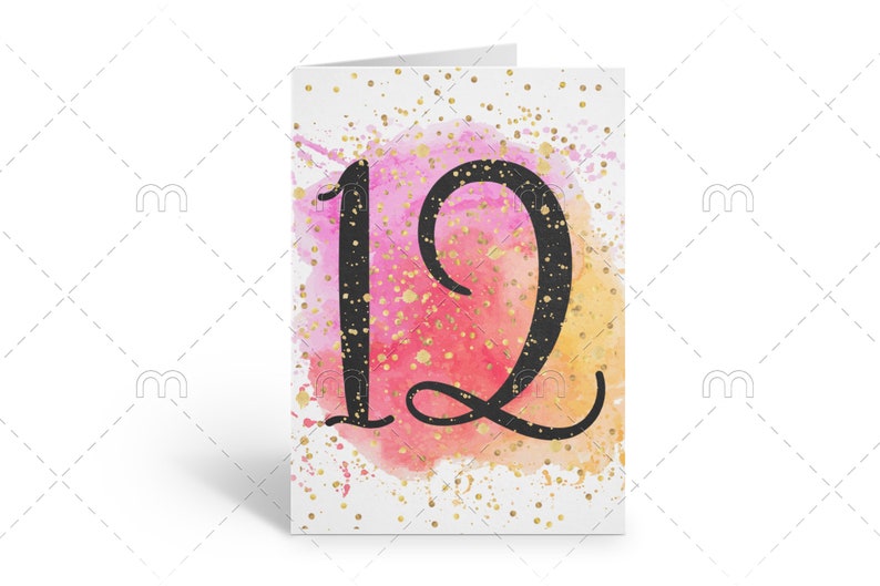 PRINTABLE 12th Birthday Card Birthday Card Printable Instant - Etsy