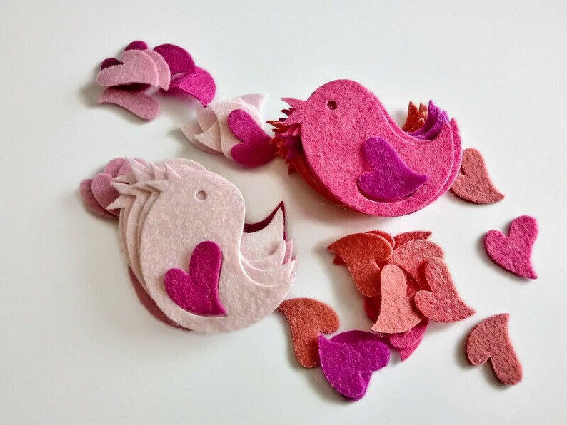 Felt animals felt applique felt birds felt appliques felt Etsy