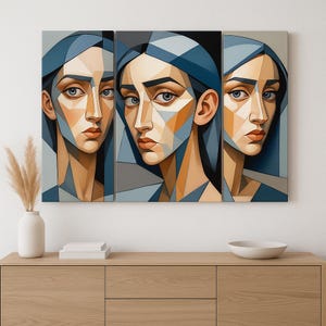 Stijlvolle abstracte kunst canvasprint, uniek interieur, moderne muurkunst, hedendaags galeriedecor, cadeau voor kunstliefhebbers