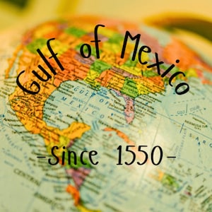 Golfo de México desde 1551 – Vinilo adhesivo – Calcomanía de mapa de 5 x 5 cm, anticolonial y pro-México para botellas de agua, portátiles y más