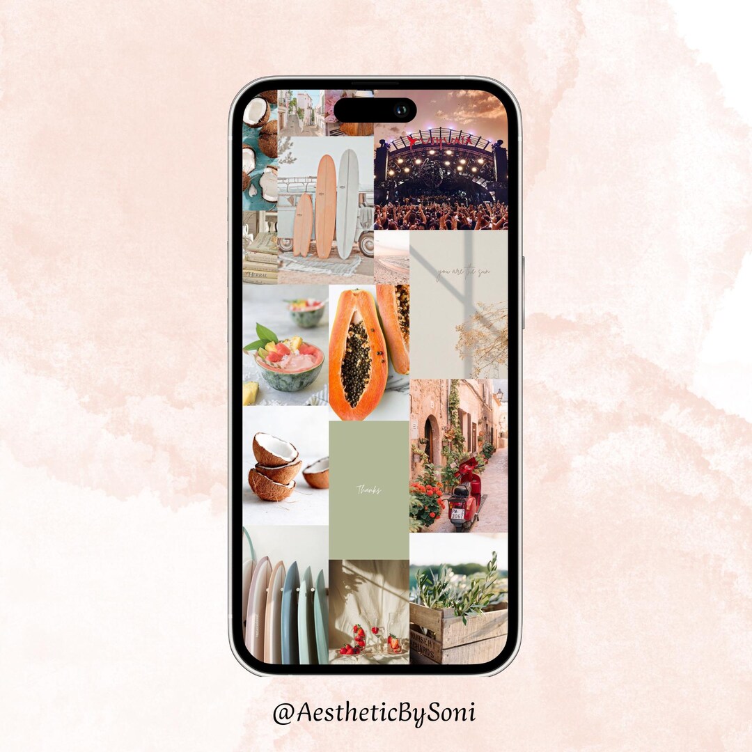 Summer Aesthetic Phone Wallpaper. Instant Download. iPhone and Android