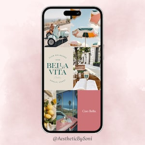 Italienisch Sommer Handy Wallpaper. Sofortiger Download. iPhone und Android