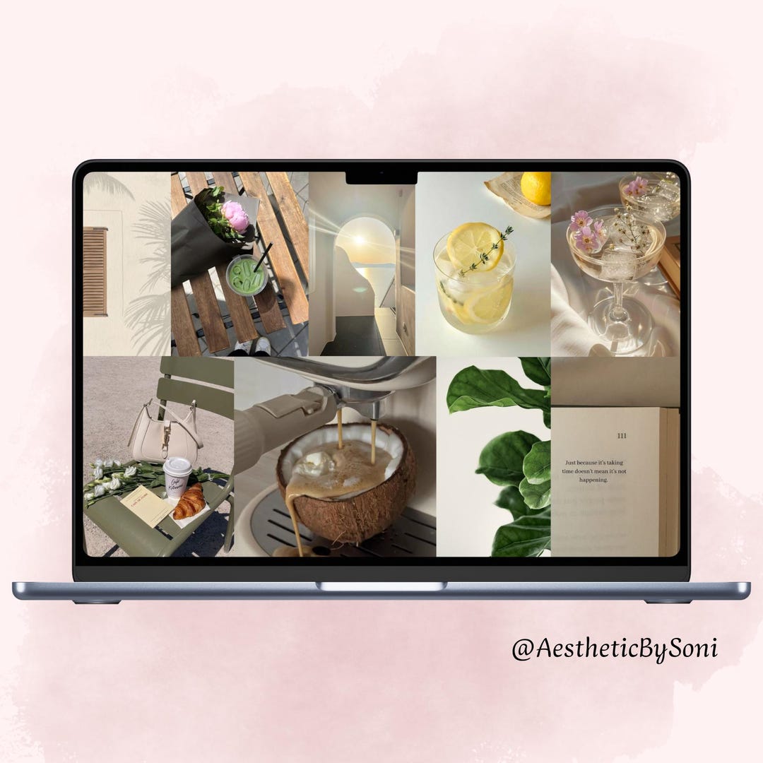 Spring/summer Aesthetic Laptop Wallpaper. Instant Download. Macbook ...