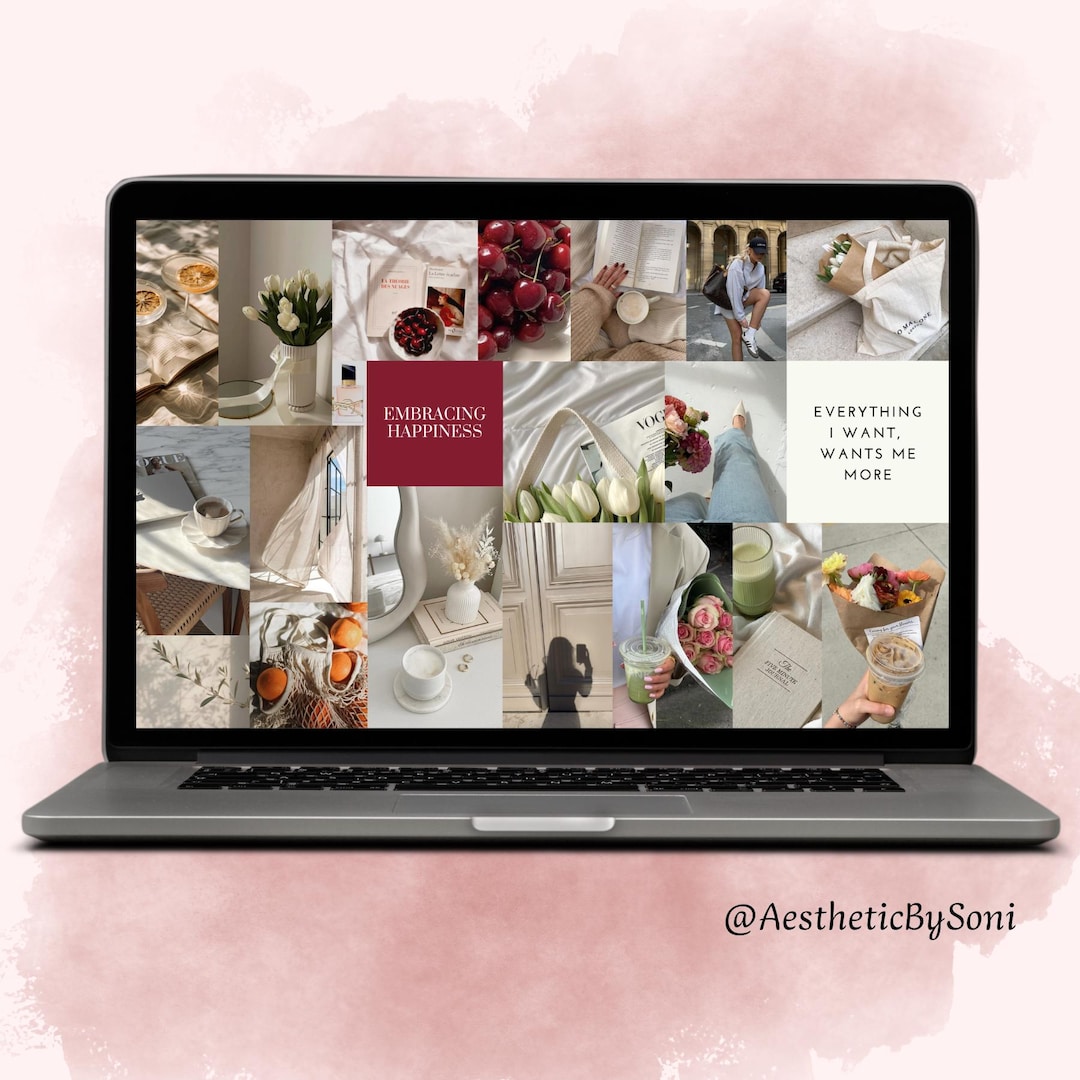Reader Aesthetic Spring Computer Spring Aesthetic Laptop Wallpaper. Instant Download. Macbook, Windows ...