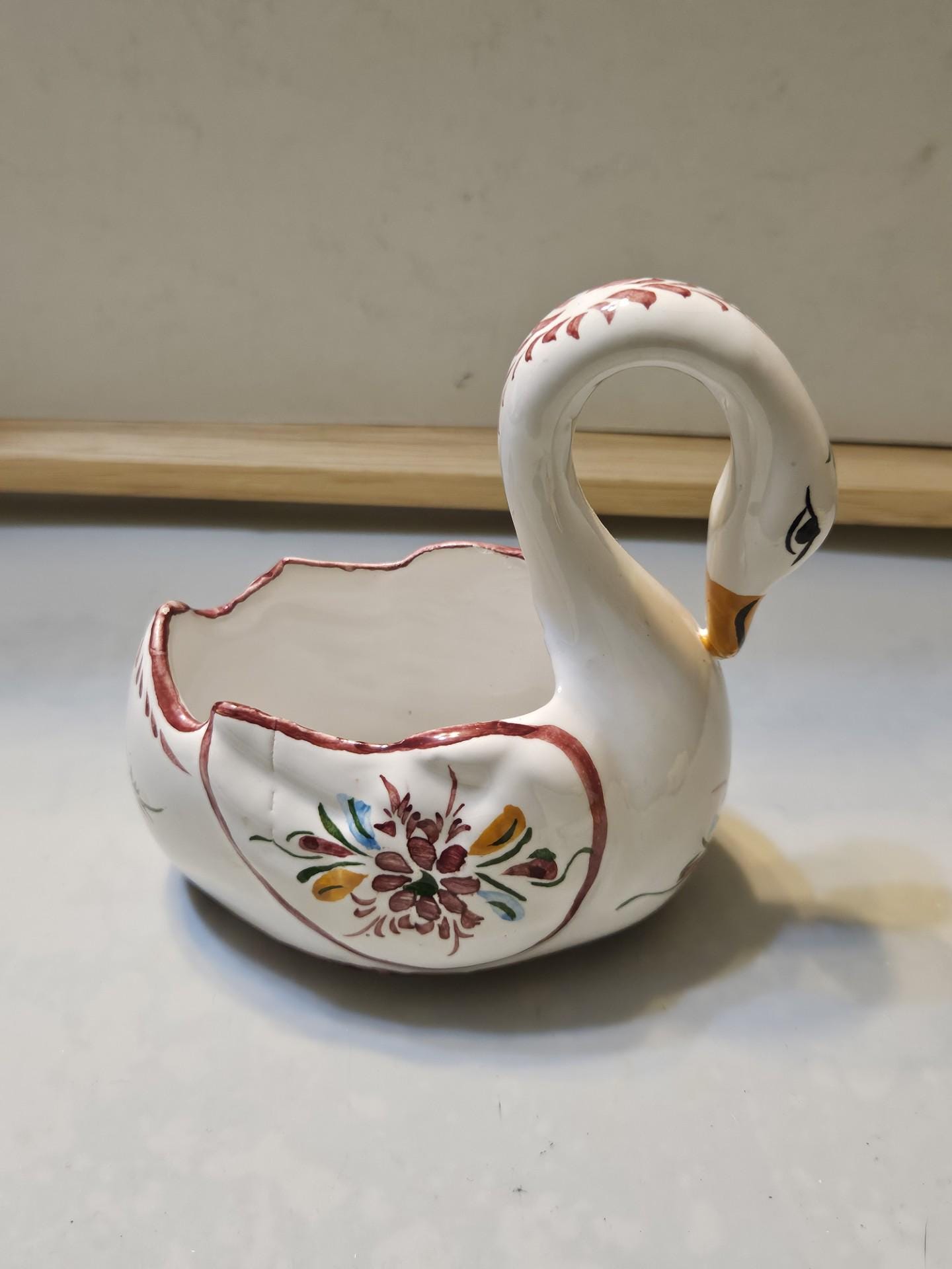 陶器の白鳥の花瓶 - Etsy 日本