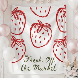 Fresh Off The Market Bachelorette Sign, Bridal Shower Banner, Minimal Bachelorette Party Decor, Farmer&#39;s Market Hanging Backdrop Photobooth