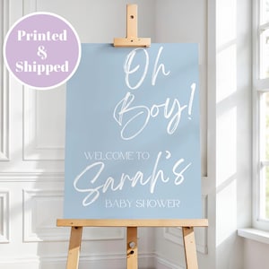 Oh Boy Baby Shower Sign Custom Baby Shower Decor Boys Blue Baby Shower Decorations Baby Shower Party Decoration Baby Shower Welcome Sign