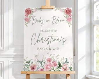 Baby in Bloom Baby Shower Sign, Wildflower Baby Shower Welcome Sign, Baby in Bloom Sign, Girl Baby Shower Decor, Wildflowers Welcome Poster
