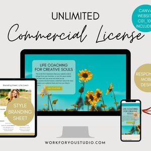 Master Resell Right für Canva Website Template C01_102, Canva Webpages für Life Coaches, PLR Bundle, Kommerzielle Lizenz für Website, C01102