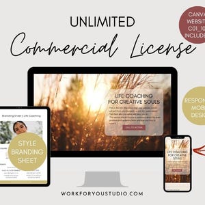 Master Resell Right für Canva Website Template C01_101, Make Geld Webseiten für Coaches, PLR Bundle, Kommerzielle Lizenz für die Website, C01101