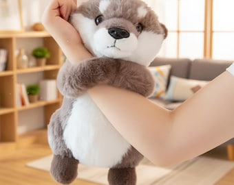 Hugging Otter Plush – Ultra Soft Sea Otter Stuffed Animal, Kawaii Cuddle Toy