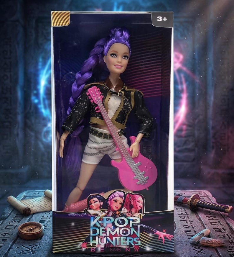 Kpop Demon Hunters Dolls Set: Rumi, Mira, Zoey Anime Style Collectible Plush Toy Rumi