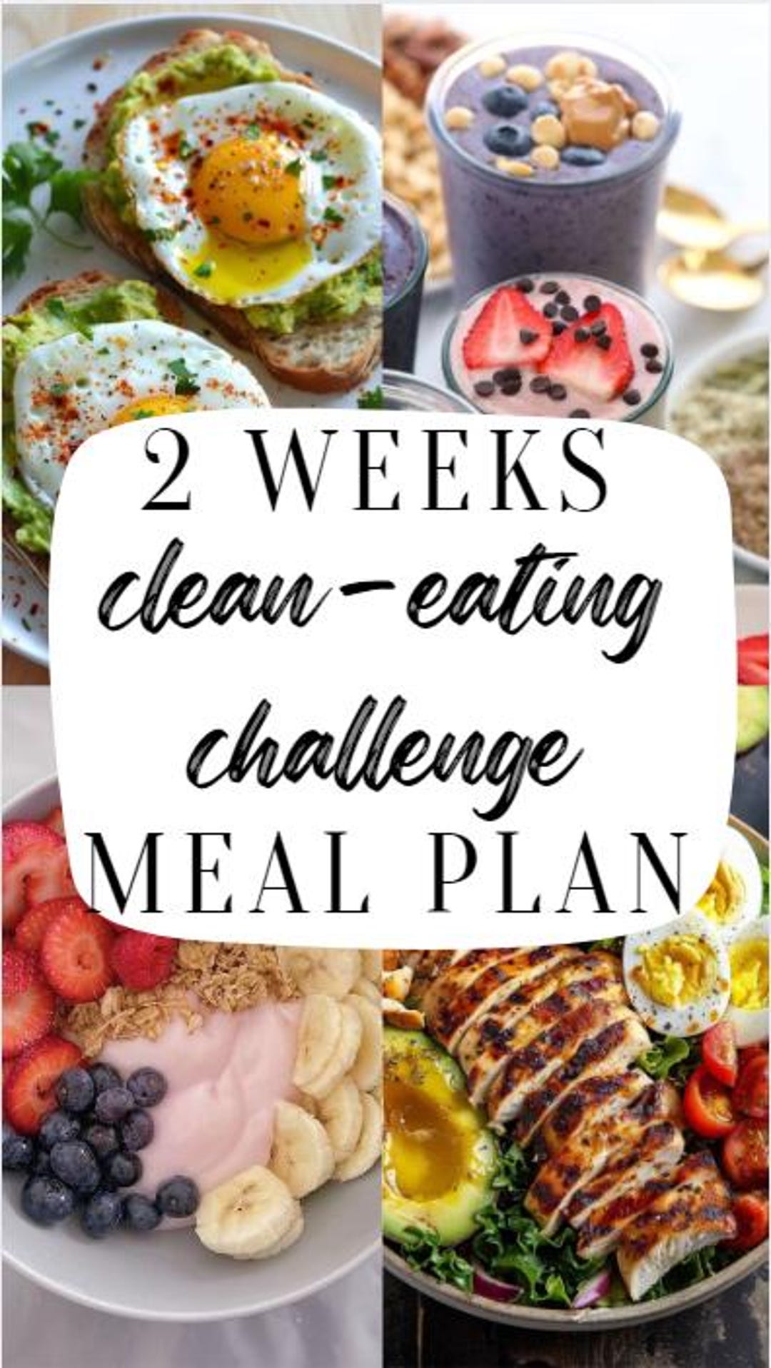 14 Day "clean-eating Challenge" Meal Plan - Etsy