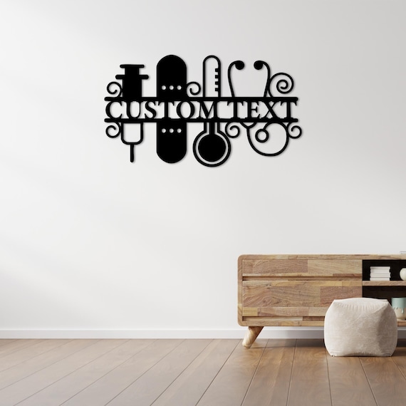 Medical Art Personalized Metal Wall Decor – Custom Clinic Gift