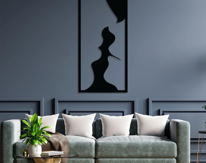 Romia Modern Abstract Silhouette Wall Art – Frame, Contemporary Home Decor
