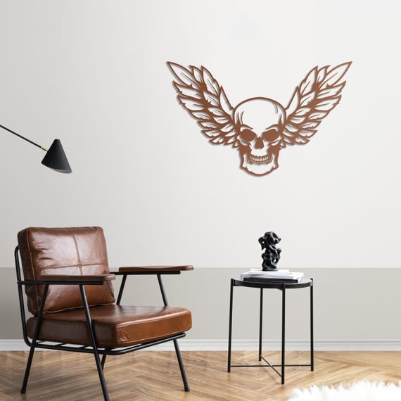 Winged Skull – Metal Wall Art