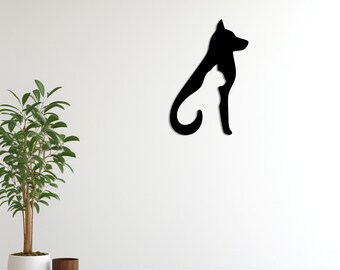 Unique Cat & Dog Wall Art – Durable Steel Vet Decor – Minimalist Pet Lover Gift – Modern Veterinary Office Decoration