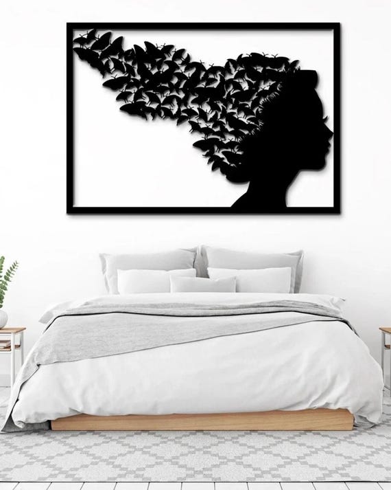 Female Metal Wall Art, Abstract Woman Line Art, Modern Black Metal Decor, Minimalist Wall Hanging, Unique Garden Gift, Housewarming Decor