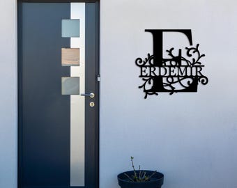 Custom Initial Name Metal Wall Art – Personalized Letter Wall Decor for Home & Entryway