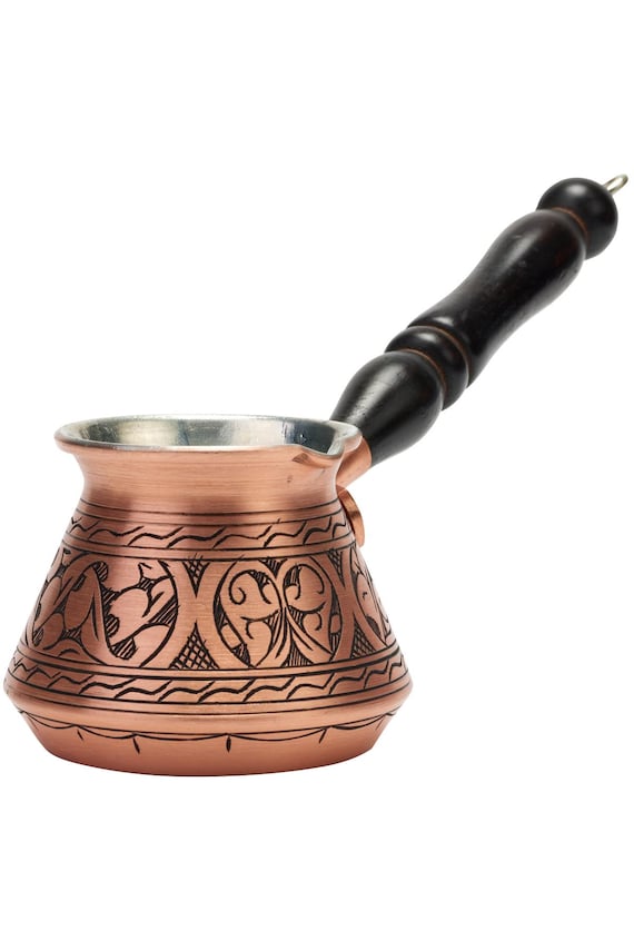 Demmex Handmade Matte Copper Turkish Coffee Pot (Cezve)