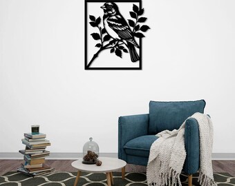 Bird Wall Art – Metal Silhouette Design, Modern Home Accent