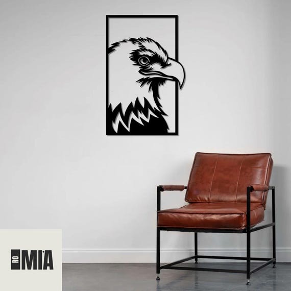 Metal Eagle Wall Art, Modern Home Decor, Contemporary Bird Design