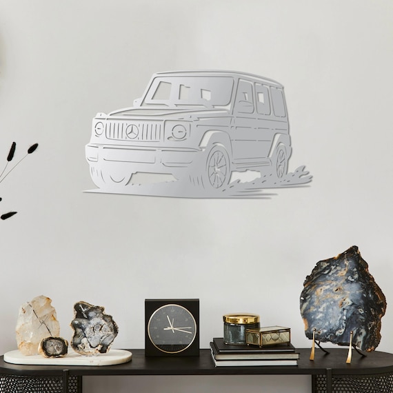 Mercedes G63 AMG Metal Wall Art, Luxury Car Metal Decor, Modern Auto Wall Hanging, Garage or Office Decoration, Car Lover Gift, 2mm Steel