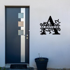 Custom Initial Name Metal Wall Art – Personalized Letter Wall Decor for Home & Entryway