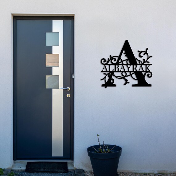 Custom Initial Name Metal Wall Art – Personalized Letter Wall Decor for Home & Entryway