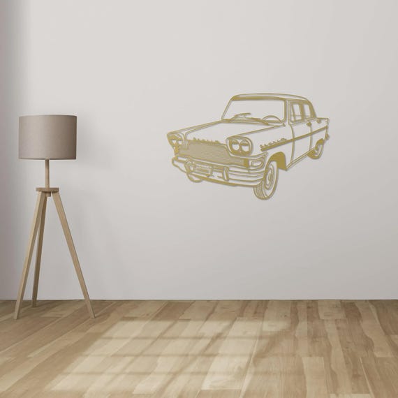 Devrim Car Metal Wall Art, Turkish Classic Automobile Decor, Vintage Car Wall Sculpture, Garage Office Gift