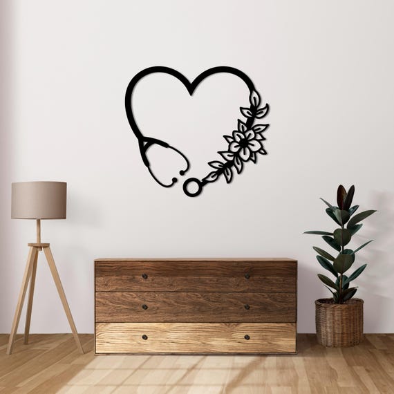 Heart of Healing Metal Wall Art – Nurse & Doctor Gift