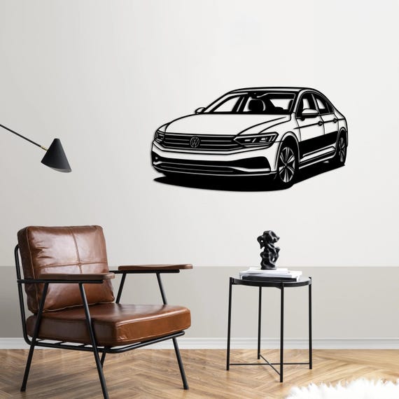 Volkswagen Passat Metal Wall Art, Car Wall Decor, Modern Steel Art, Passat Gift, Auto Enthusiast Decor, Garage Office Home Decor