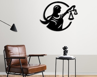 Voice of Justice Metal Wall Art – Lawyer Office Decor