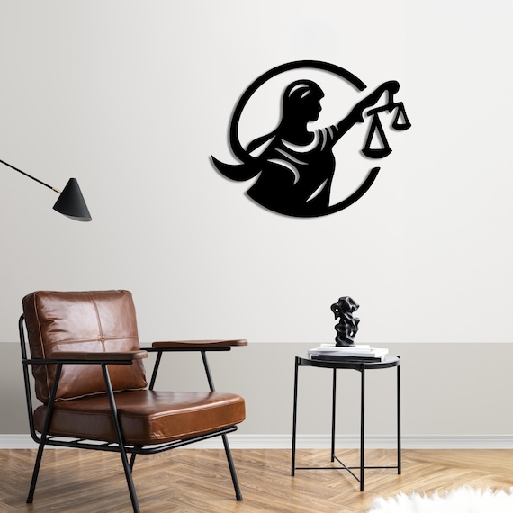 Voice of Justice Metal Wall Art – Lawyer Office Decor