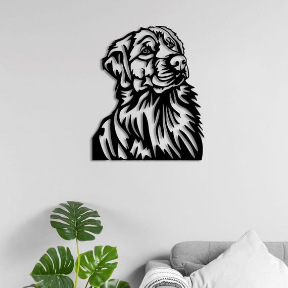 Metal Wall Art – Labrador Retriever Dog Portrait, Modern Home Decor