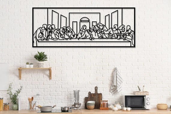 Jesus Last Supper Metal Wall Art by Leonardo Da Vinci Artwork