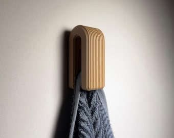 Toallero minimalista en forma de U, montaje en pared sin taladro, organizador moderno