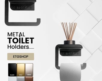 Modern Industrial Metal Toilet Paper Holder Single – Heavy-Duty & Stylish Bathroom Decor