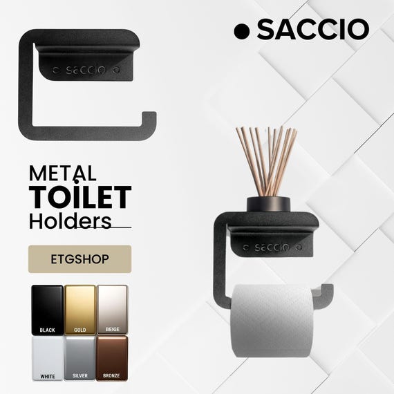 Modern Industrial Metal Toilet Paper Holder Single – Heavy-Duty & Stylish Bathroom Decor
