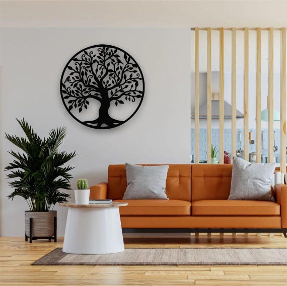 Metal Family Tree Decor, Metal Wall Art