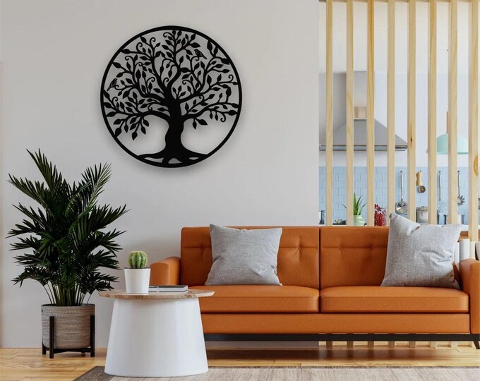 Metal Family Tree Decor, Metal Wall Art