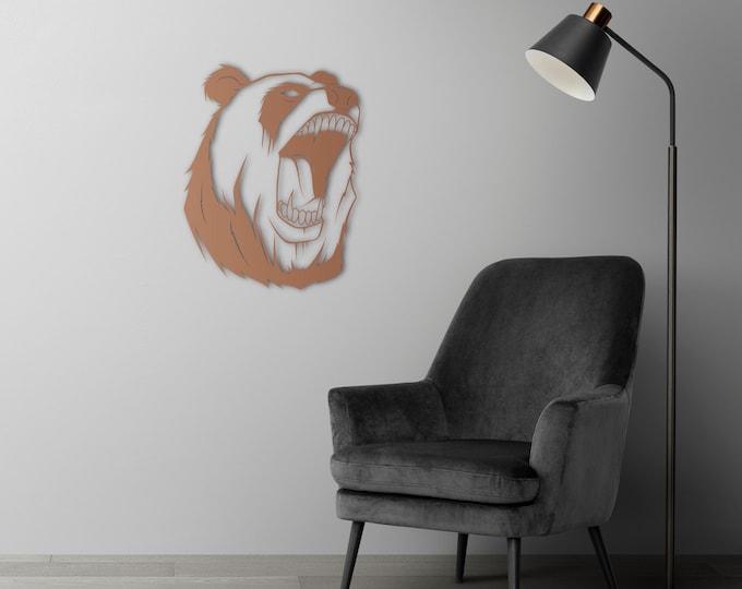 Panda Wall Art, Modern Metal Wall Decor, Minimalist Black and White Animal Design for Home or Nursery