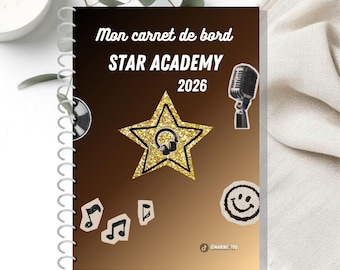 Star Academy 2026 Logbuch | Saisonkalender zum Ausdrucken | 130-seitiges PDF | Vorhersagen, Bewertungen, Preise & Quiz