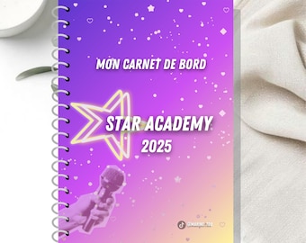 Star Academy 2025 Loggbok – Nedladdningsbar och utskrivbar PDF | Spårningsjournal för priser, kandidater och buzz