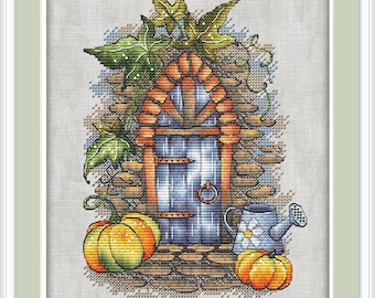 Fall Cross Stitch Pattern Autumn Cross Stitch Chart Pumpkin Cross Stitch Pattern Leaves Xstitch Chart Digital Download DIY
