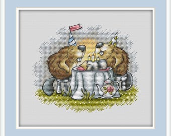 Beaver Cross Stitch Pattern Birthday Cross Stitch Pattern Nature Cross Stitch Pattern Forest Cross Stitch Pattern Instant Download PDF DIY
