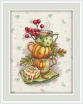 Fall Cross Stitch Pattern Autumn Cross Stitch Pattern Pumpkin Cross Stitch Pattern Coffee Cross Stitch Pattern Cozy Embroidery Pattern PDF product logo