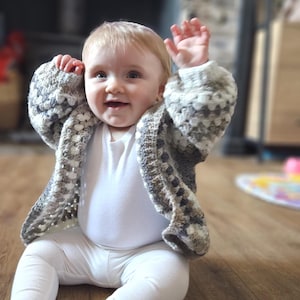 Easy Hexagon Cardigan Crochet Pattern PDF | Beginner Friendly | Child & Adult Sizes | DK Yarn | US Terms | Wearable Crochet Pattern